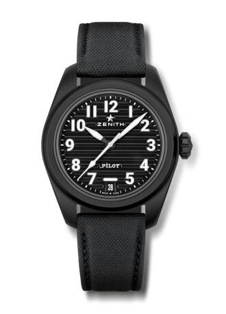 Review Zenith PILOT Automatic Black Ceramic Replica Watch 49.4000.3620/21.I001 - Click Image to Close